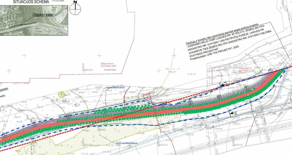 Oslo g. dviračių ir pėsčiųjų takas iki viaduko (Oslo g.) - Bike path - visualization