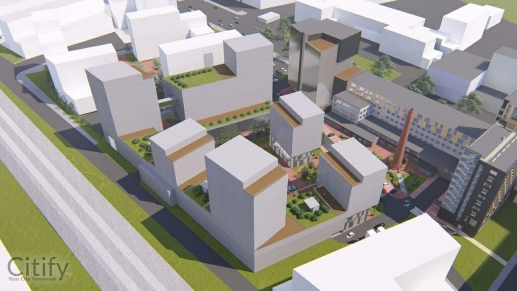 Pärnu mnt 154, 154/1, 154/2, 154/3, 154/4 (Pärnu mnt 154) - Korterelamu, Kaubandus, Büroohoone, Muu kultuurihoone, Parkimishoone - visuaalne