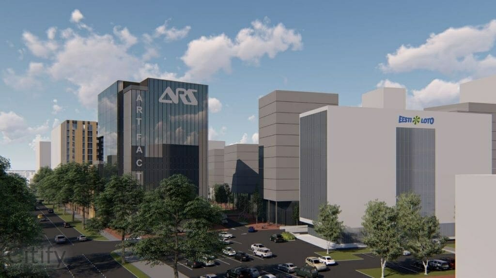 Pärnu mnt 154, 154/1, 154/2, 154/3, 154/4 (Pärnu mnt 154) - Korterelamu, Kaubandus, Büroohoone, Muu kultuurihoone, Parkimishoone - visuaalne