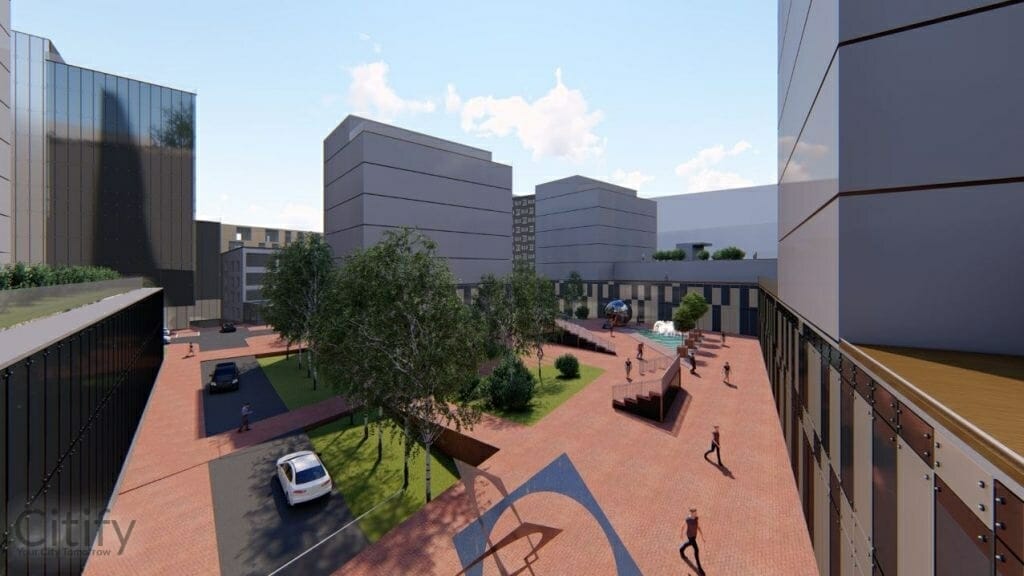 Pärnu mnt 154, 154/1, 154/2, 154/3, 154/4 (Pärnu mnt 154) - Korterelamu, Kaubandus, Büroohoone, Muu kultuurihoone, Parkimishoone - visuaalne