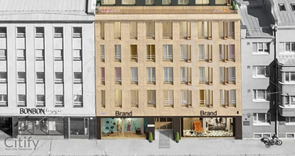 Pärnu mnt 21 (Pärnu mnt 21) - Daugiabutis, Verslo centras - vizualizacija