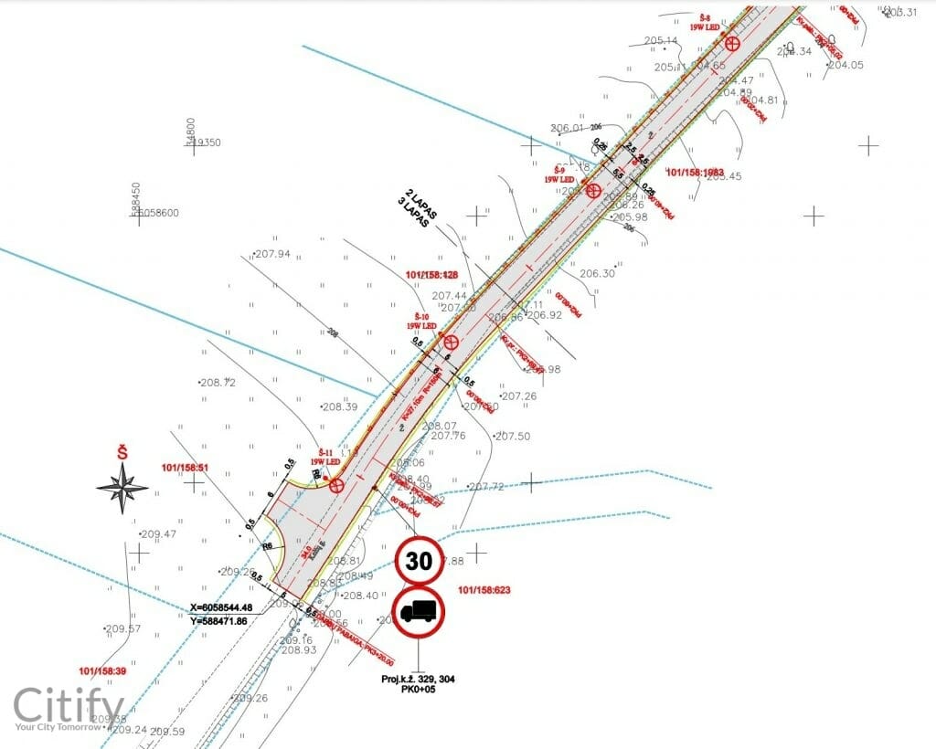 Privažiavimo kelias nuo Juodojo kel. iki Juodasis kel. 79N (Juodasis kel.) - Road - visualization