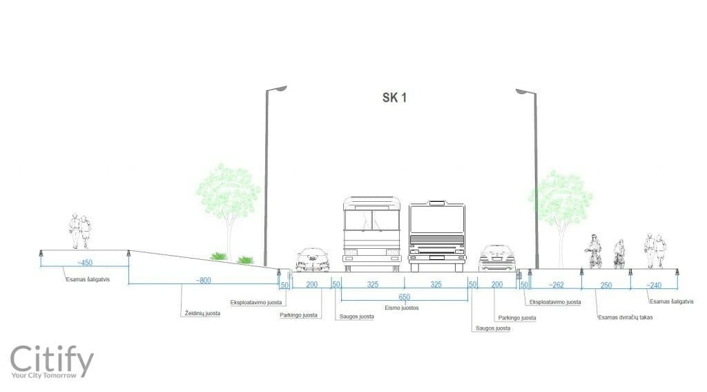 Ramaus eismo gatvė Didlaukio g. (Didlaukio g.) - Iela - vizualizācija