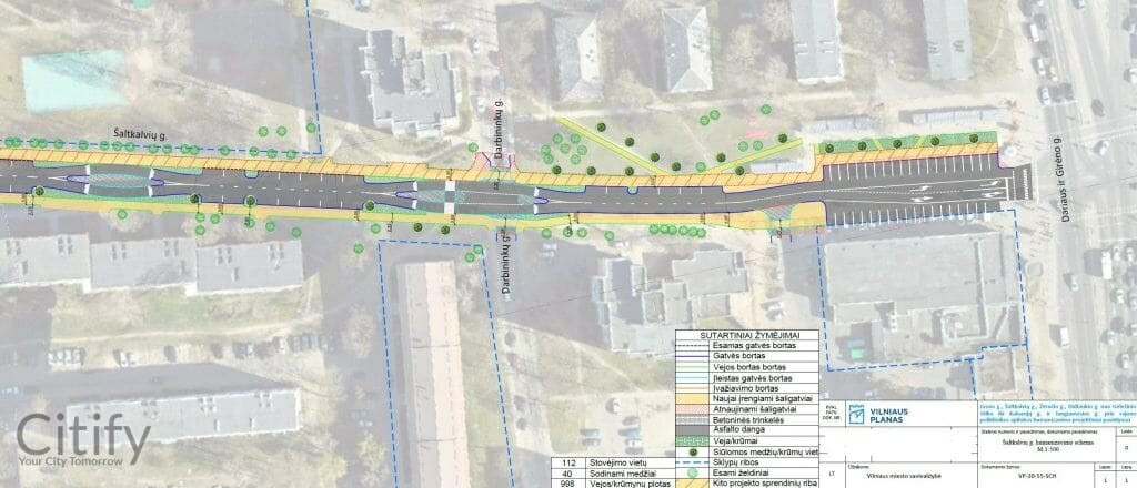 Ramaus eismo gatvė Šaltkalvių g (Šaltkalvių g.) - Street - visualization