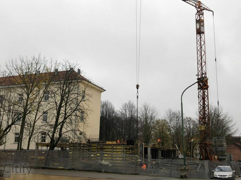 Klaipėdos vaikų ligoninės priestatas (J. Karoso g. 12) - Ligoninė - statybų nuotraukos