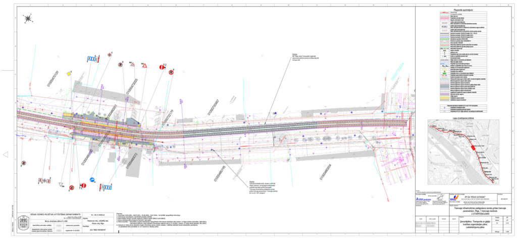 7. tramvaja maršruts - Rīgas tramvaja infrastruktūras pielāgošana zemās grīdas tramvaja parametriem (Latgales iela) - Railroad, Street - visualization