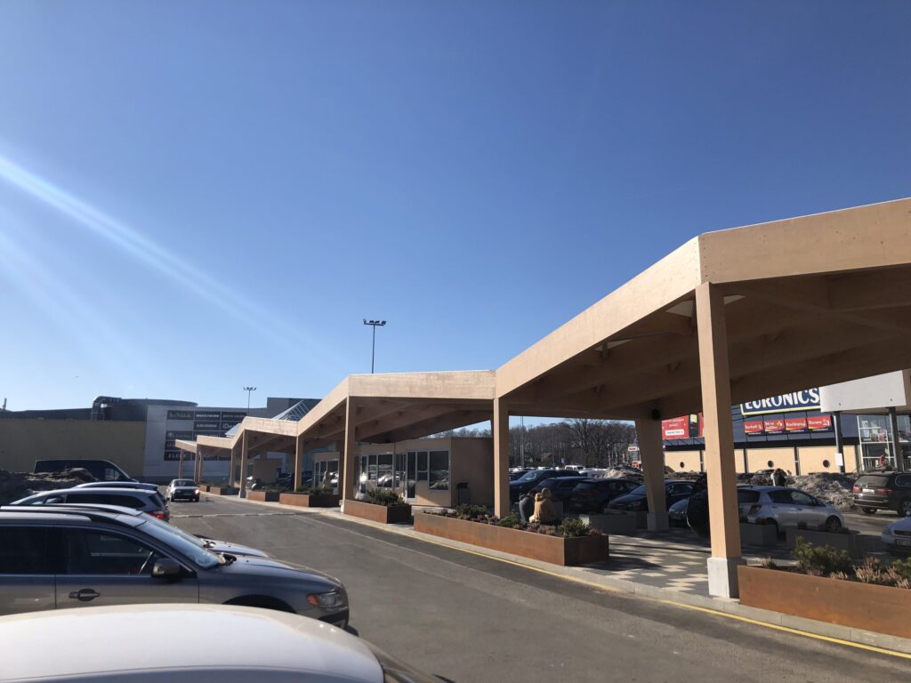 T/C Spice promenāde (Lielirbes iela 29) - Food store, Parking facility - construction photos