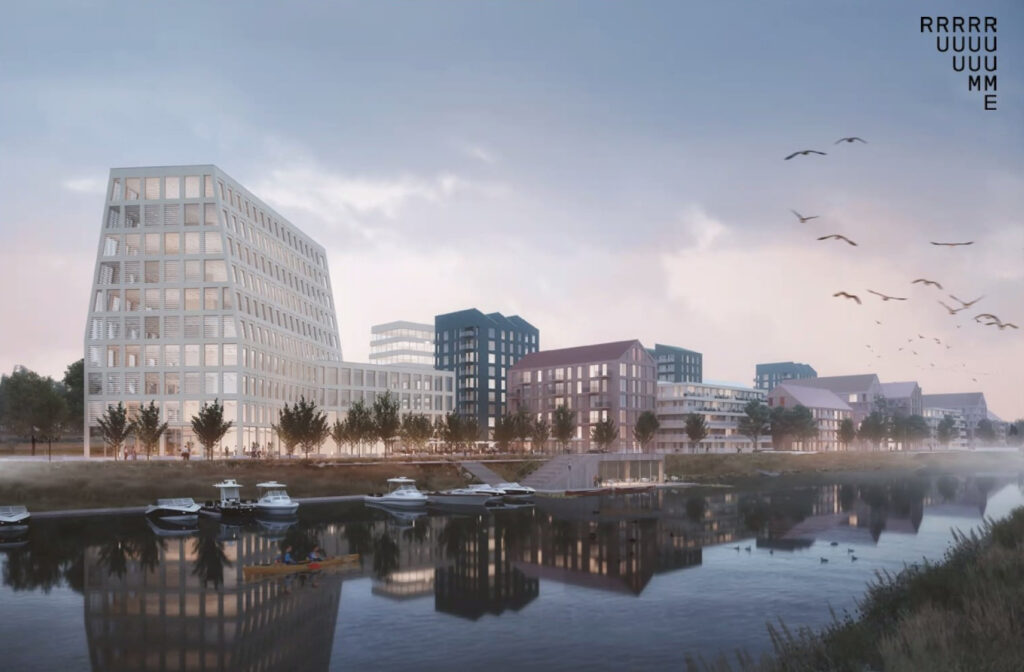 Zunda Parks I kārta (Daugavgrīvas iela 31) - Daudzdzīvokļu nams, Biroju centrs, Tirdzniecības centrs - vizualizācija
