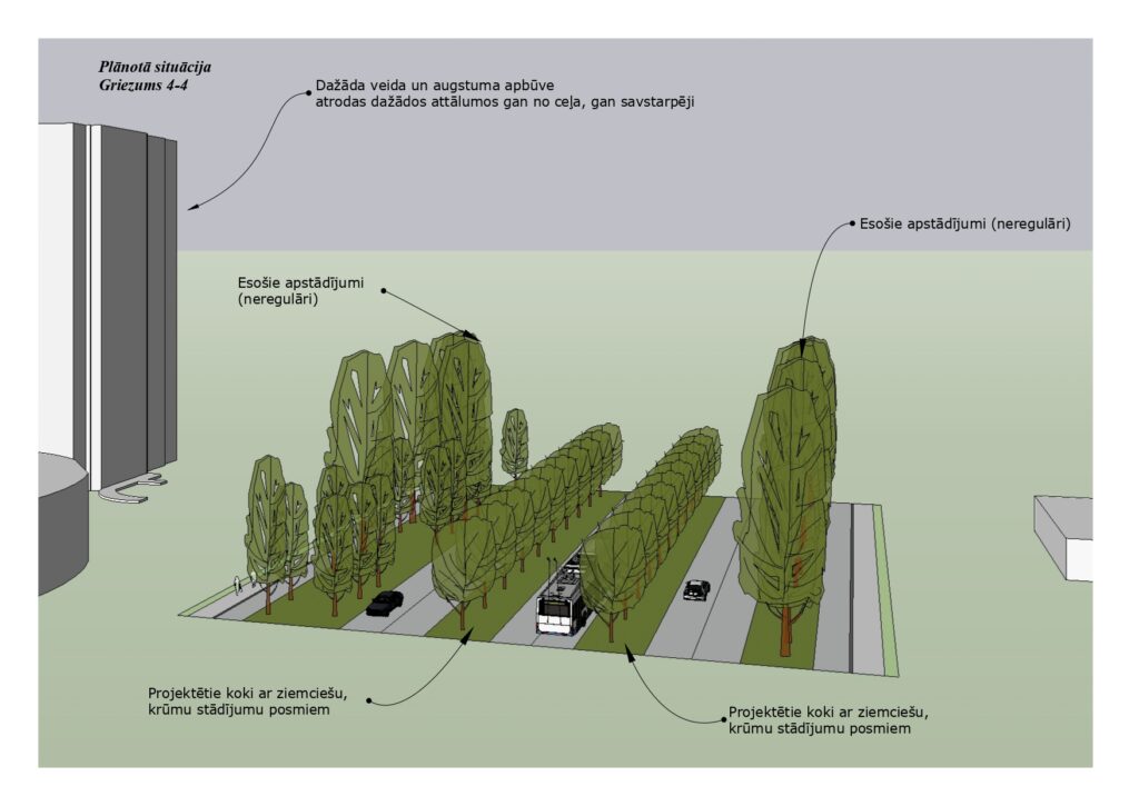 Metrobusa infrastruktūras izbūve Dzelzavas ielā (Dzelzavas iela) - Street - visualization