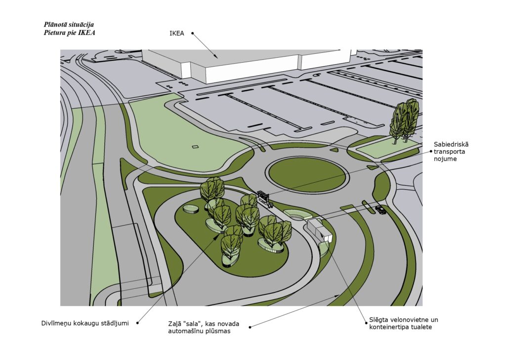 Metrobusa infrastruktūras izbūve Dzelzavas ielā (Dzelzavas iela) - Street - visualization