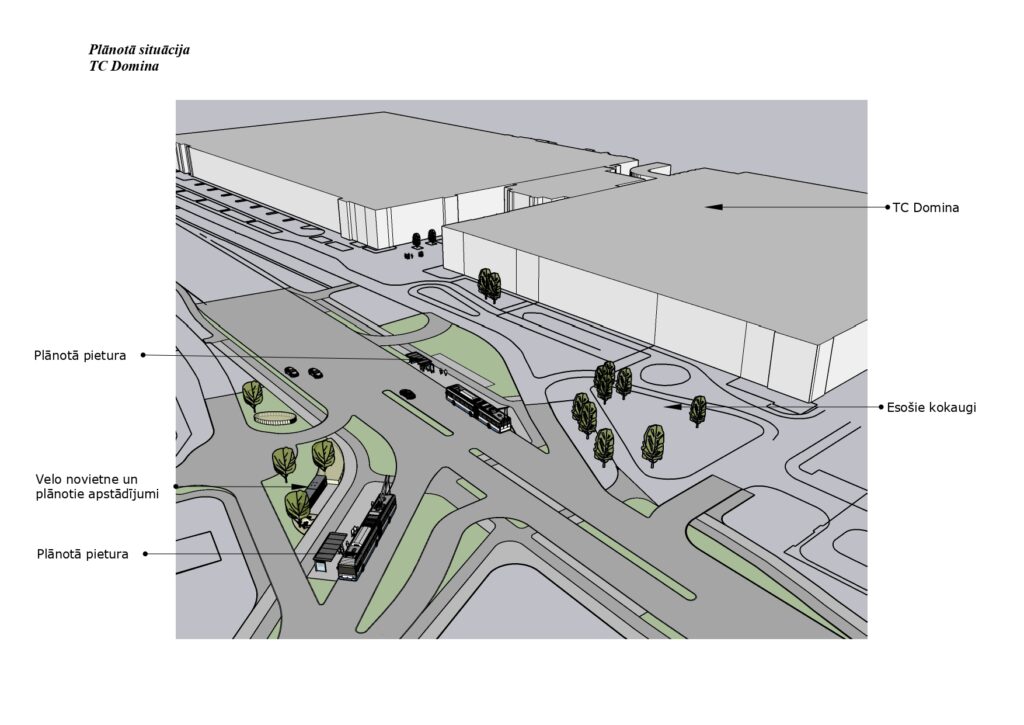 Metrobusa infrastruktūras izbūve Dzelzavas ielā (Dzelzavas iela) - Street - visualization