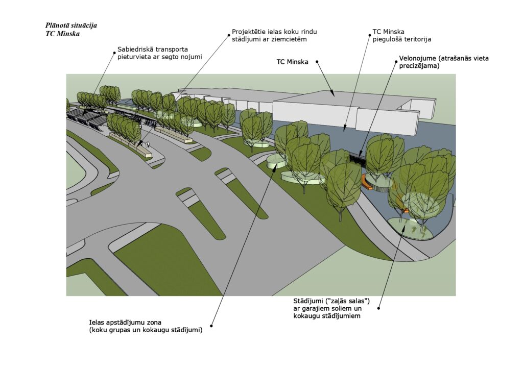 Metrobusa infrastruktūras izbūve Dzelzavas ielā (Dzelzavas iela) - Street - visualization