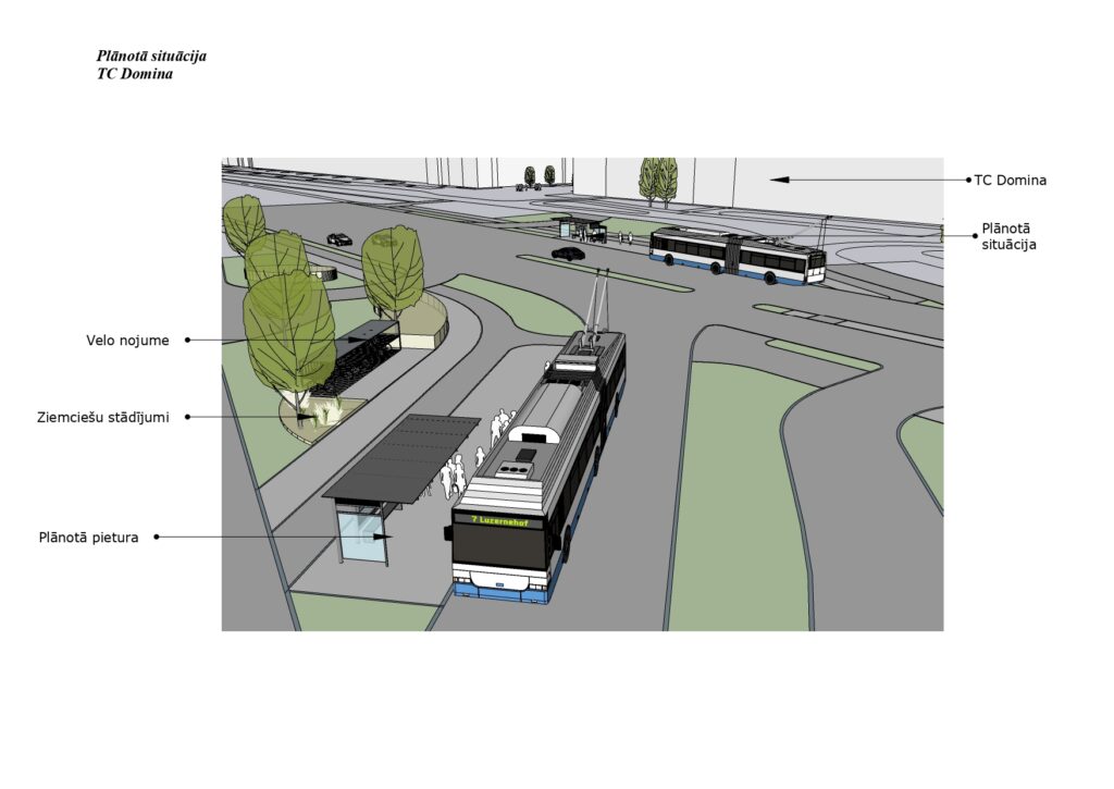 Metrobusa infrastruktūras izbūve Dzelzavas ielā (Dzelzavas iela) - Street - visualization