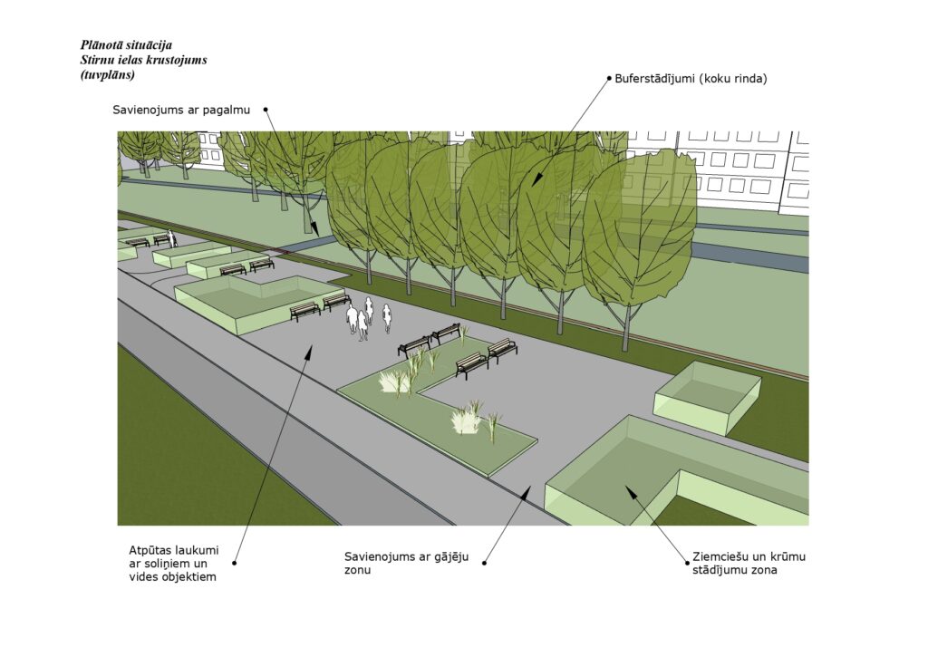 Metrobusa infrastruktūras izbūve Dzelzavas ielā (Dzelzavas iela) - Street - visualization