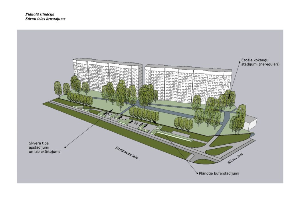 Metrobusa infrastruktūras izbūve Dzelzavas ielā (Dzelzavas iela) - Street - visualization