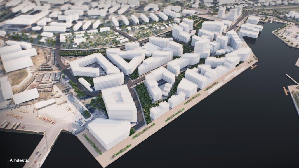 Hundipea sadamaala (Paljassaare tee 2, 4, 4a, 8 / Lume 1, 3, 5, 7, 7a, 7b / Nõlva 5, 5a, 6, 7, 7a, 7b, 7c, 8,  9, 10, 11a, 11b, 12, 13b, 15) - Ikimokyklinio ugdymo įstaiga, Daugiabutis, Verslo centras, Kita komercija, Pradinio ir antrinio ugdymo įstaiga - vizualizacija