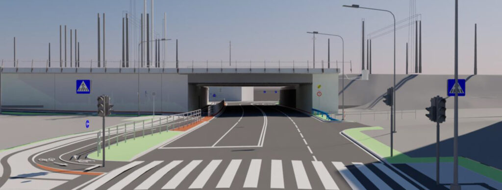 Rail Baltica Rīgas centrālais mezgls posms 2A (Rūsiņa iela 2A) - Railroad - visualization