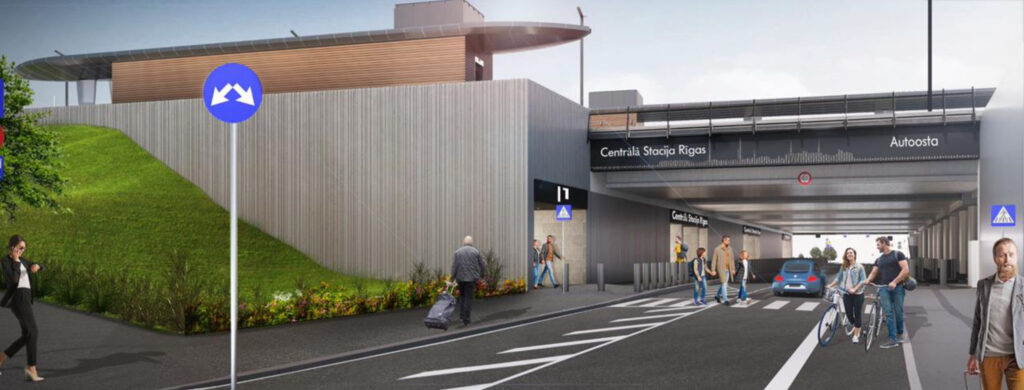 Rail Baltica Rīgas centrālais mezgls posms 2A/2B (Stacijas laukums 2) - Road - visualization