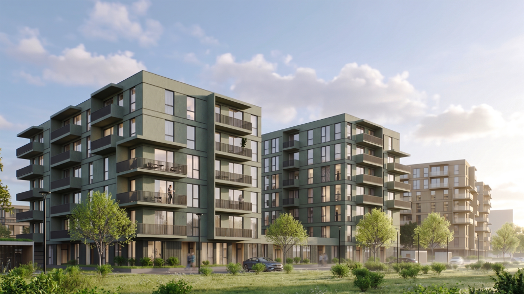Narva mnt 150, 150a, 150b / Alvari 1, 1a, 3, 5 (Narva mnt 150, 150a, 150b / Alvari 1, 1a, 3, 5) - Multi apartment, Office center, Other commercial - visualization