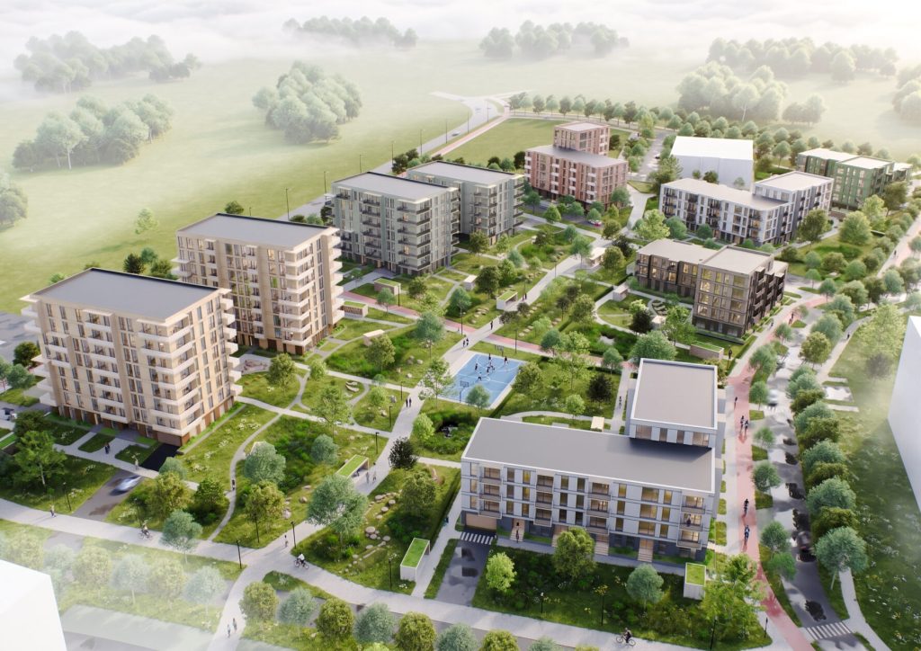 Narva mnt 150, 150a, 150b / Alvari 1, 1a, 3, 5 (Narva mnt 150, 150a, 150b / Alvari 1, 1a, 3, 5) - Multi apartment, Office center, Other commercial - visualization