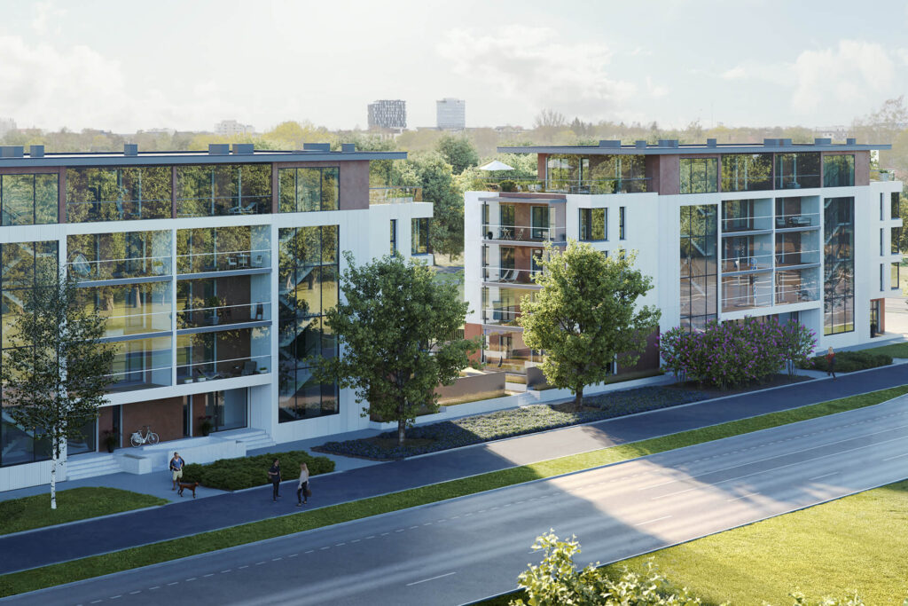 Tihase kodud (Sõpruse pst 26, 28 ) - Multi apartment - visualization