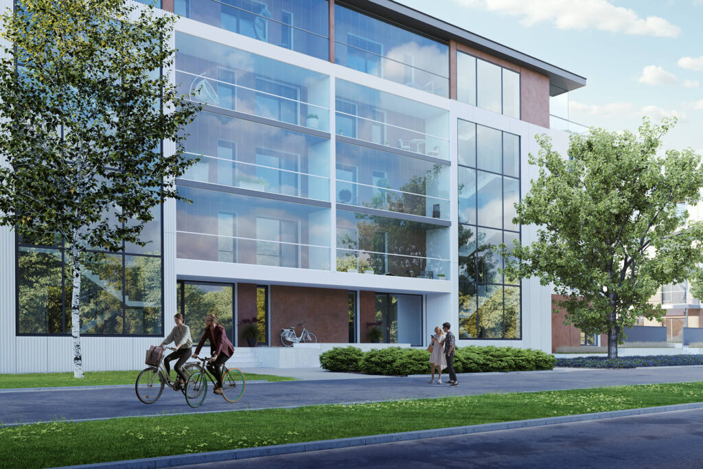 Tihase kodud (Sõpruse pst 26, 28 ) - Multi apartment - visualization