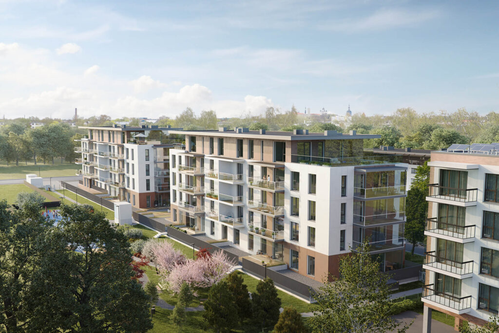 Tihase kodud (Sõpruse pst 26, 28 ) - Multi apartment - visualization