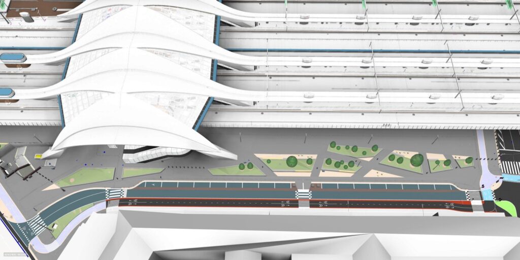 Rail Baltica Rīgas centrālais mezgls posms 2A/2B (Stacijas laukums 2) - Road - visualization