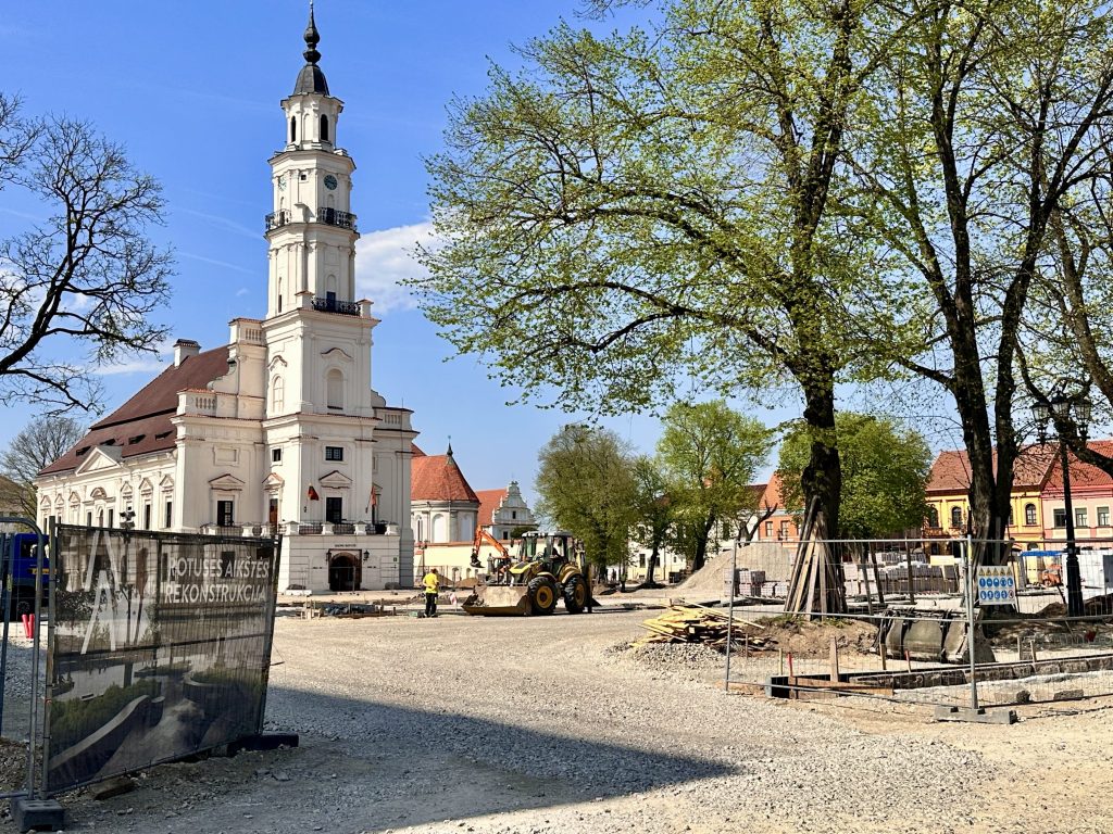 Kauno rotušės aikštė (Rotušės a.) - Square - construction photos