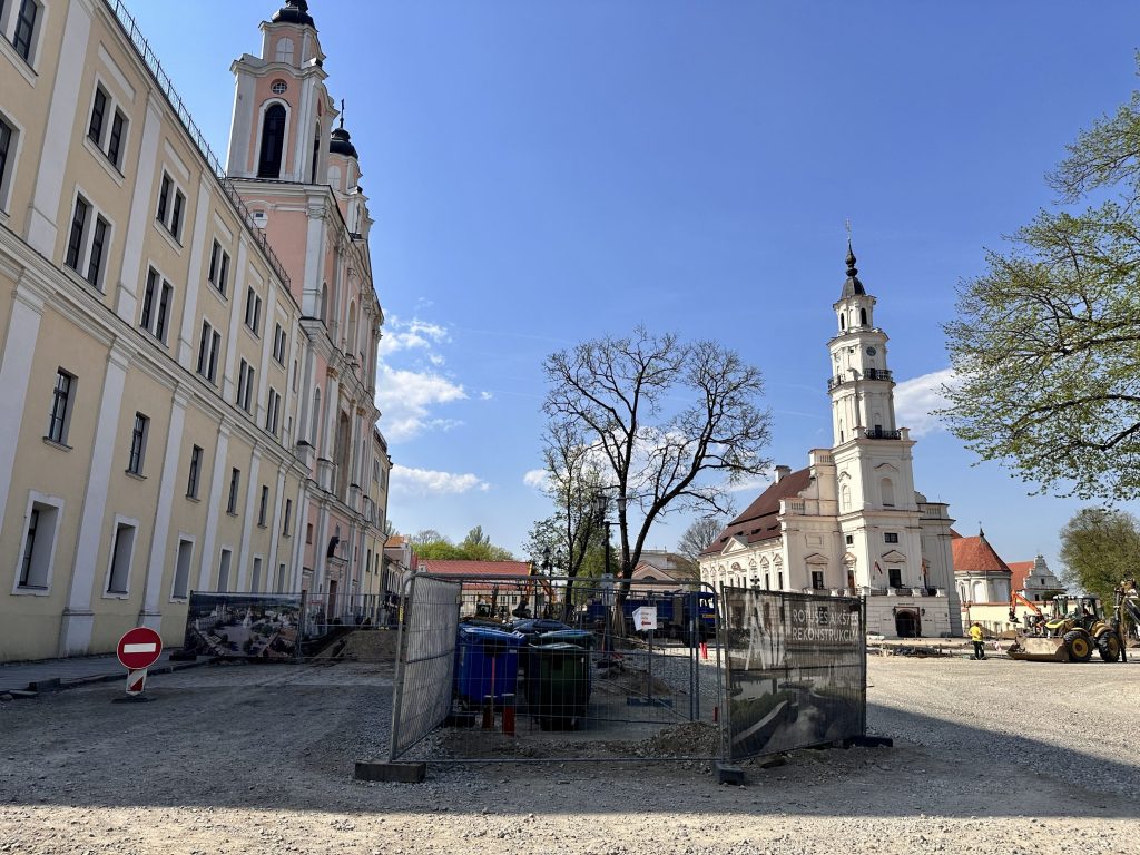 Kauno rotušės aikštė (Rotušės a.) - Square - construction photos