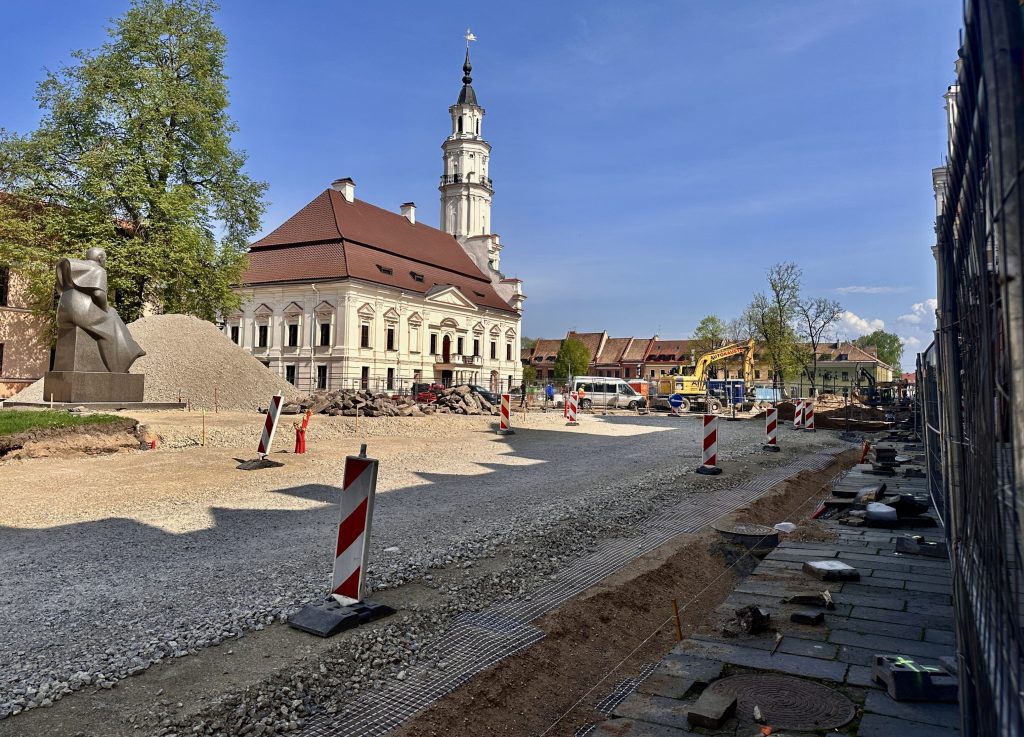 Kauno rotušės aikštė (Rotušės a.) - Square - construction photos