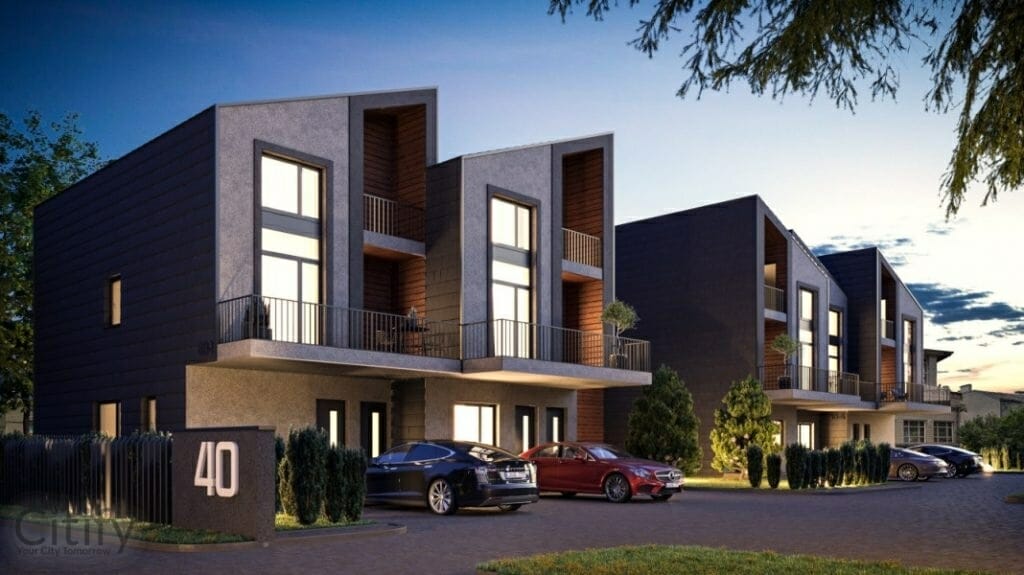 Archi namai (Archyvo g. 34, 34B, 40) - Row housing - visualization