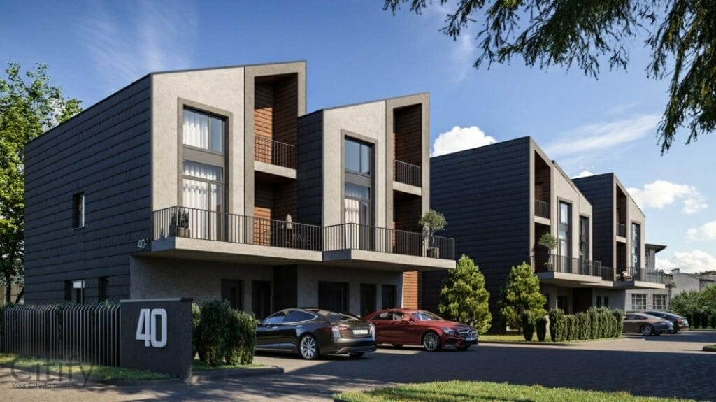 Archi namai (Archyvo g. 34, 34B, 40) - Row housing - visualization