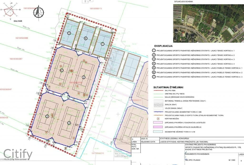 Teniso kortai Islandijos pl. 2 etapas (Islandijos pl. 17B) - Sports arena - visualization