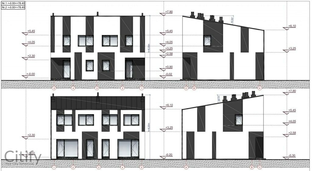 Saulės skg. 1, 2, 5, 6 (Saulės skg. 1, 2, 5, 6) - Row housing - visualization