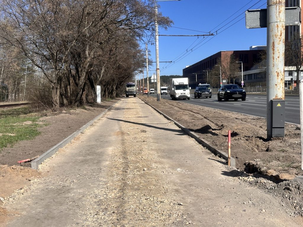 Savanorių pr. (nuo Elektrinės g. iki Titnago g.) dviračių takas (Savanorių pr.) - Bike path - construction photos