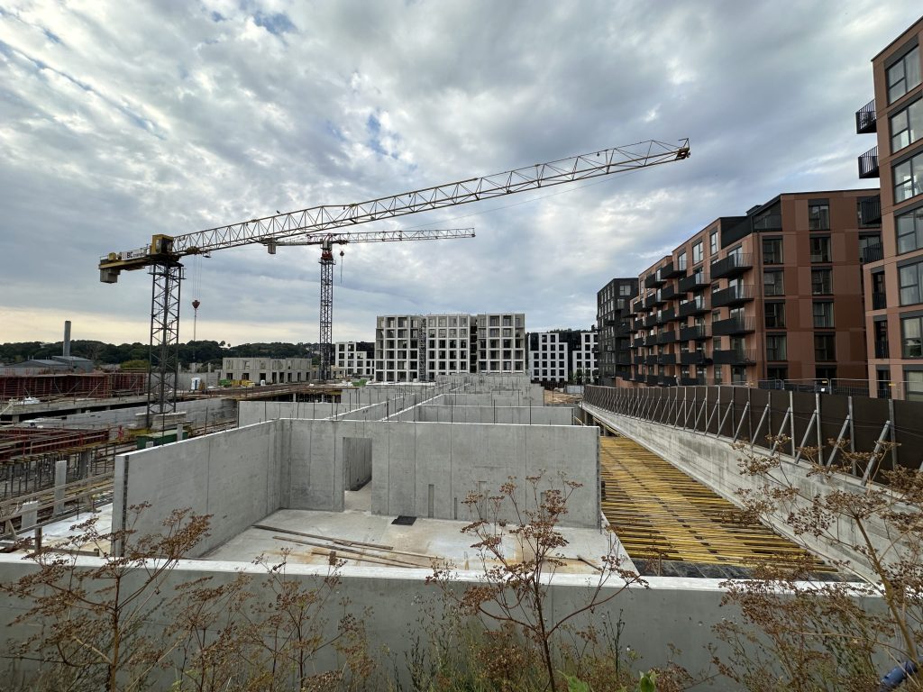 Vilnelės skverai 4 etapas (Manufaktūrų g. 7) - Multi apartment - construction photos