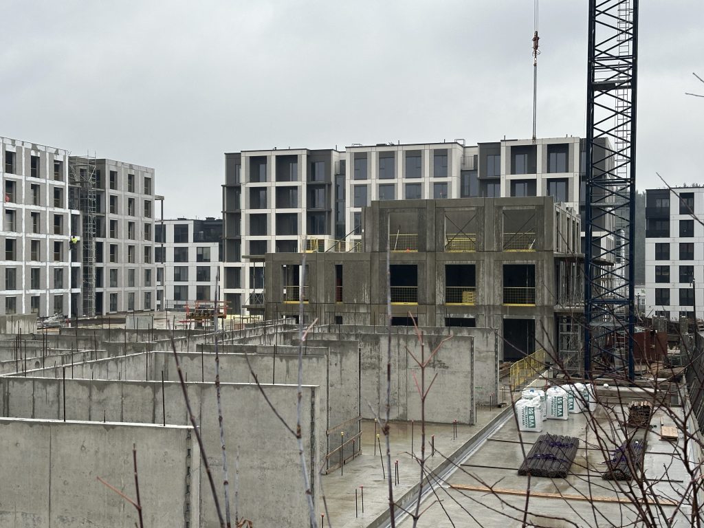 Vilnelės skverai 4 etapas (Manufaktūrų g. 7) - Multi apartment - construction photos