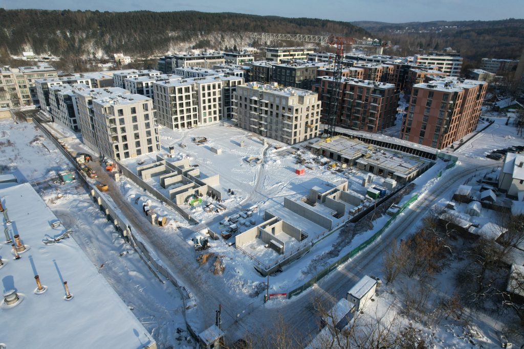 Vilnelės skverai 4 etapas (Manufaktūrų g. 7) - Daudzdzīvokļu nams - būvdarbu attēli