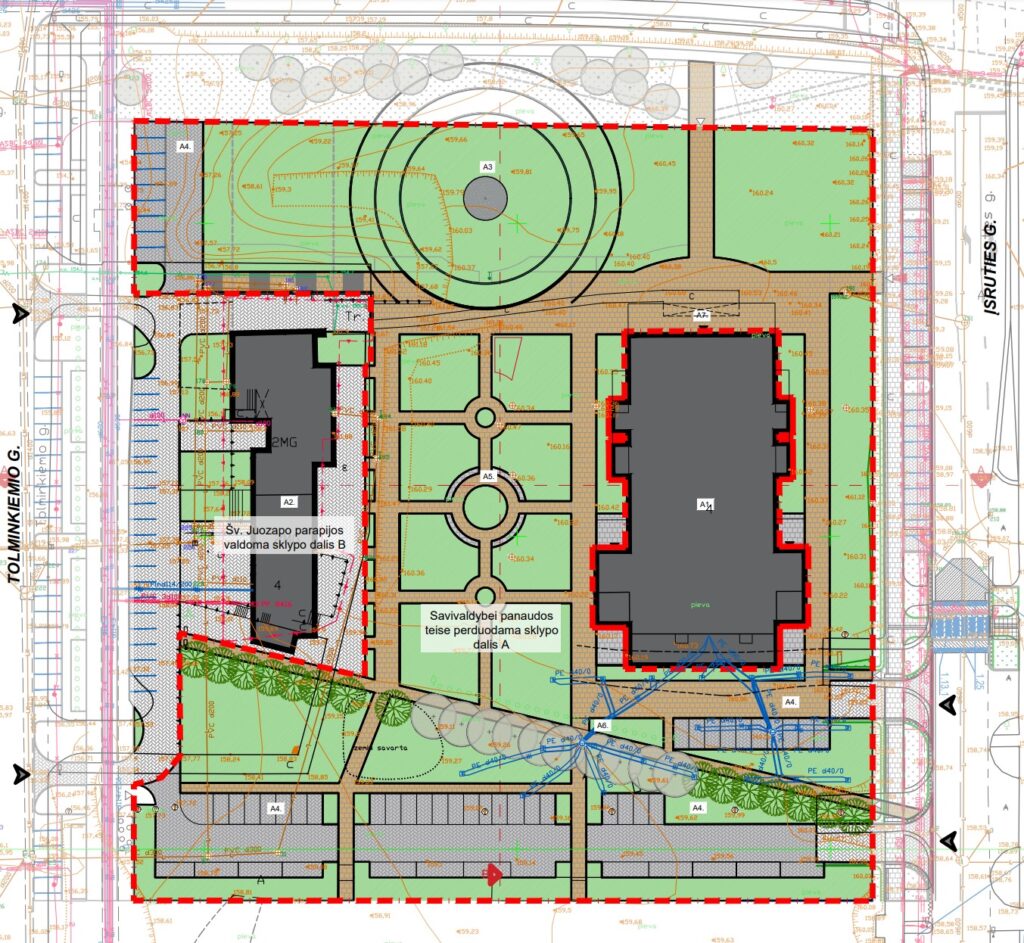 Šv. Juozapo bažnyčios skveras (Tolminkiemio g. 4) - Square - visualization