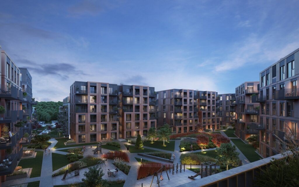 Vilnelės skverai 2 etapas (Manufaktūrų g. 7) - Multi apartment - visualization