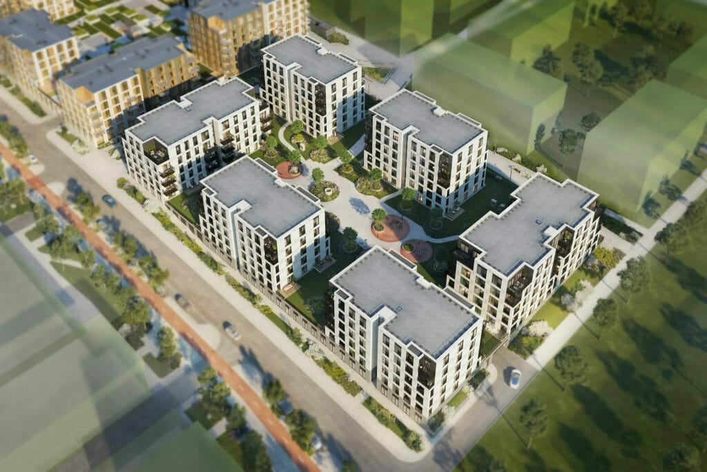 Vilnelės skverai 3 etapas (Manufaktūrų g. 7) - Korterelamu - visuaalne