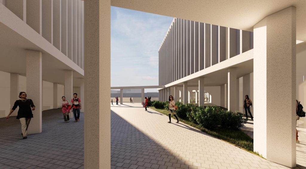 Vilniaus šv. Jono Pauliaus II bažnyčia ir Sielovados centras (Medeinos g. 14) - Dievnams - vizualizācija