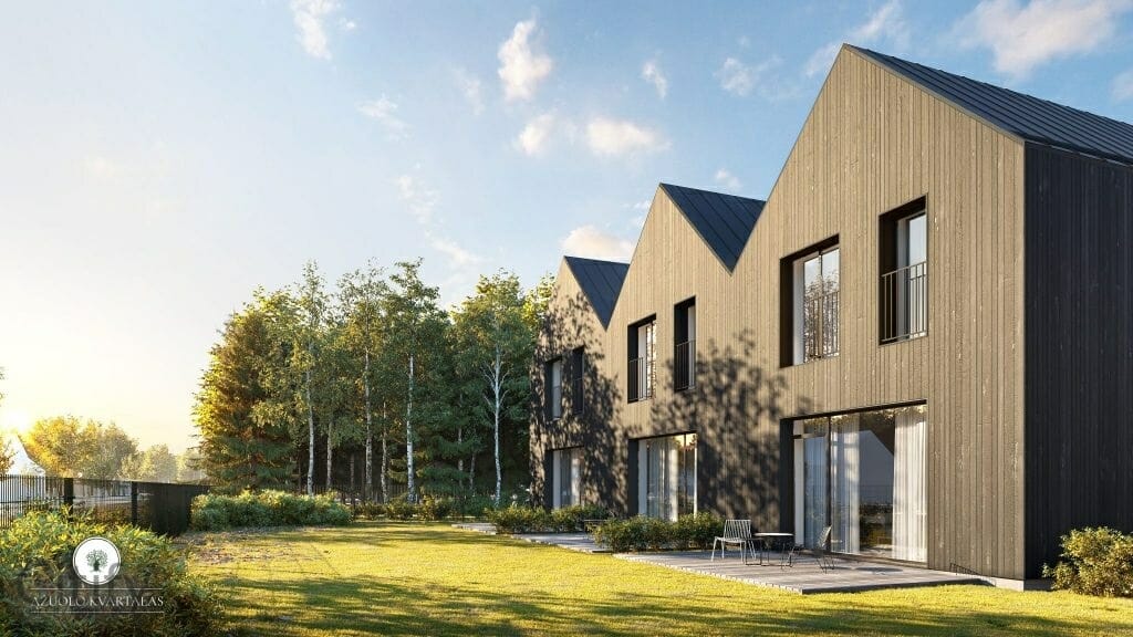 Ąžuolo kvartalas 1 etapas (Bernotų g. 1, Bernotų g. 17, Lavoriškių g. 1, Karmazinų g. 2) - Row housing - visualization