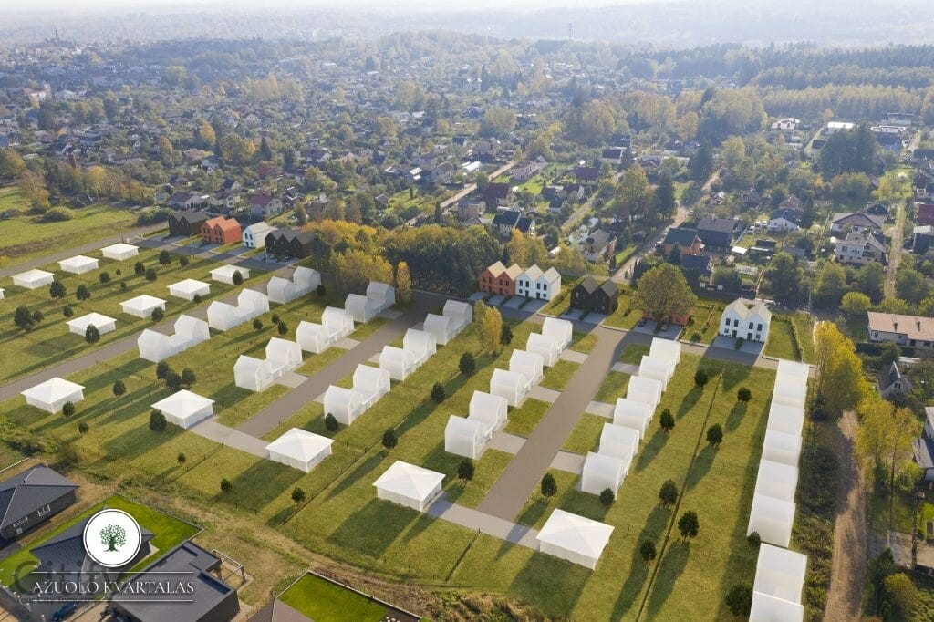 Ąžuolo kvartalas 1 etapas (Bernotų g. 1, Bernotų g. 17, Lavoriškių g. 1, Karmazinų g. 2) - Row housing - visualization
