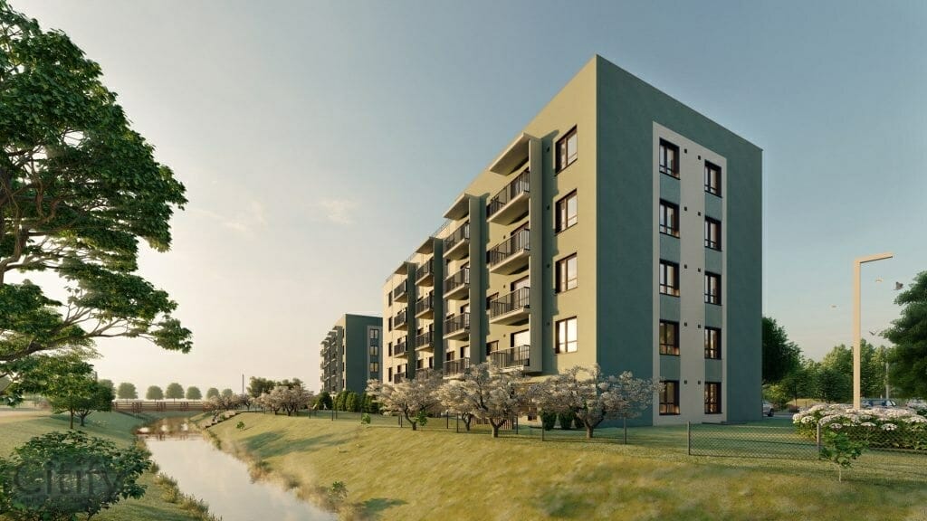 Mežpilsēta - 1. kārta - 1-3. ēka (Hipokrāta iela 20, 22, 24) - Daugiabutis - vizualizacija