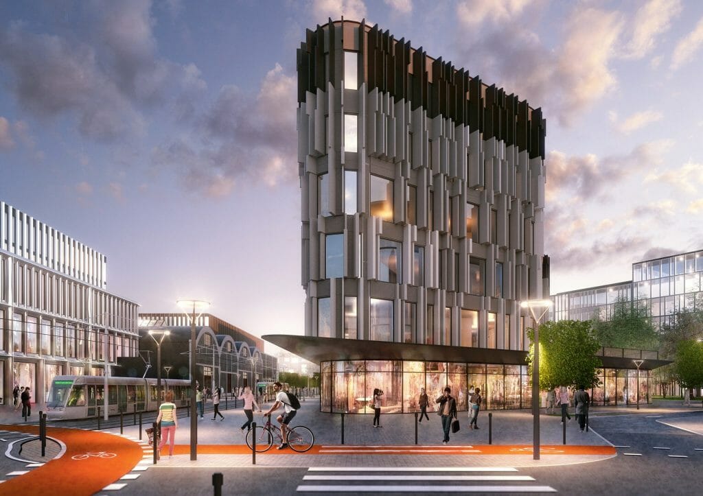 Bekkeri sadamaala (Marati 7, 12, 12a, 14) - Lasteaed, Korterelamu, Kaubandus, Büroohoone, Muu äri, Parkimishoone, Kool, Sotsiaalkorterid - visuaalne