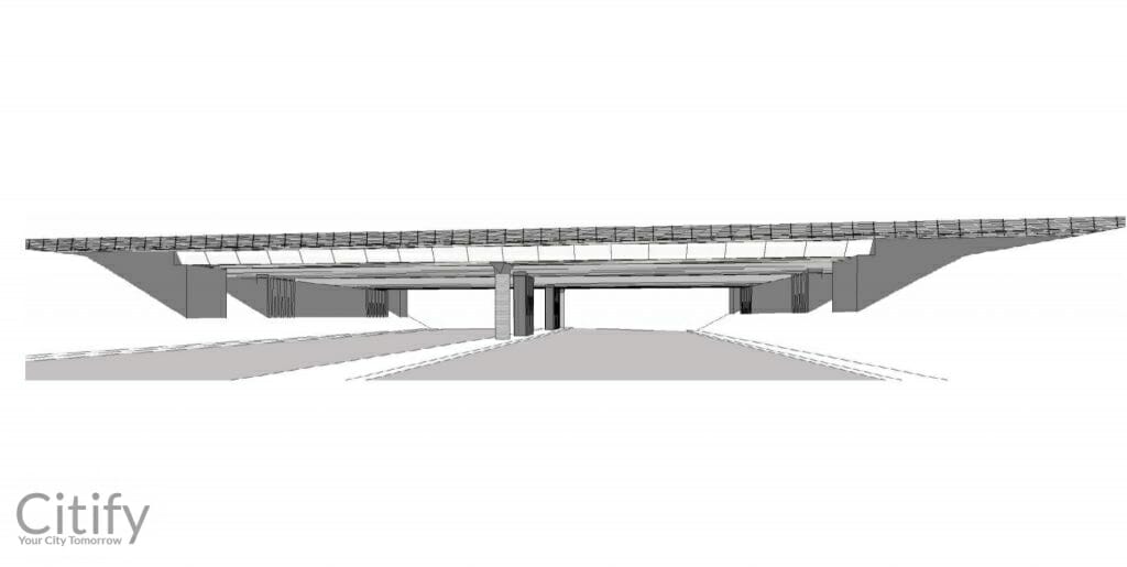 Pilaitės pr. pėsčiųjų viadukai (Pilaitės pr.) - Bike path, Bridge - visualization