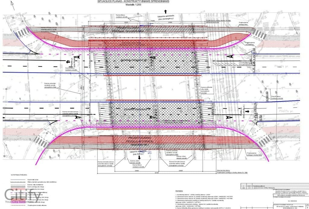 Pilaitės pr. pėsčiųjų viadukai (Pilaitės pr.) - Bike path, Bridge - visualization