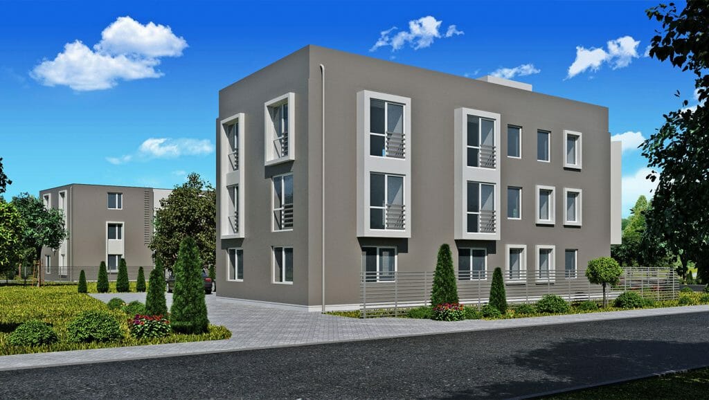 Stērstu nami - 1. kārta, 1. ēka (Stērstu iela 15A) - Daudzdzīvokļu nams - vizualizācija